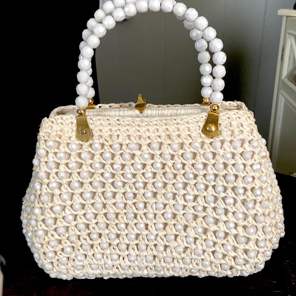 Retro Kandy Vintage, 1960 Italian Raffia Hand Bag